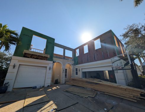 2nd Floor Addition in Progress Framing Palmers Urban Seed Naples Florida 1